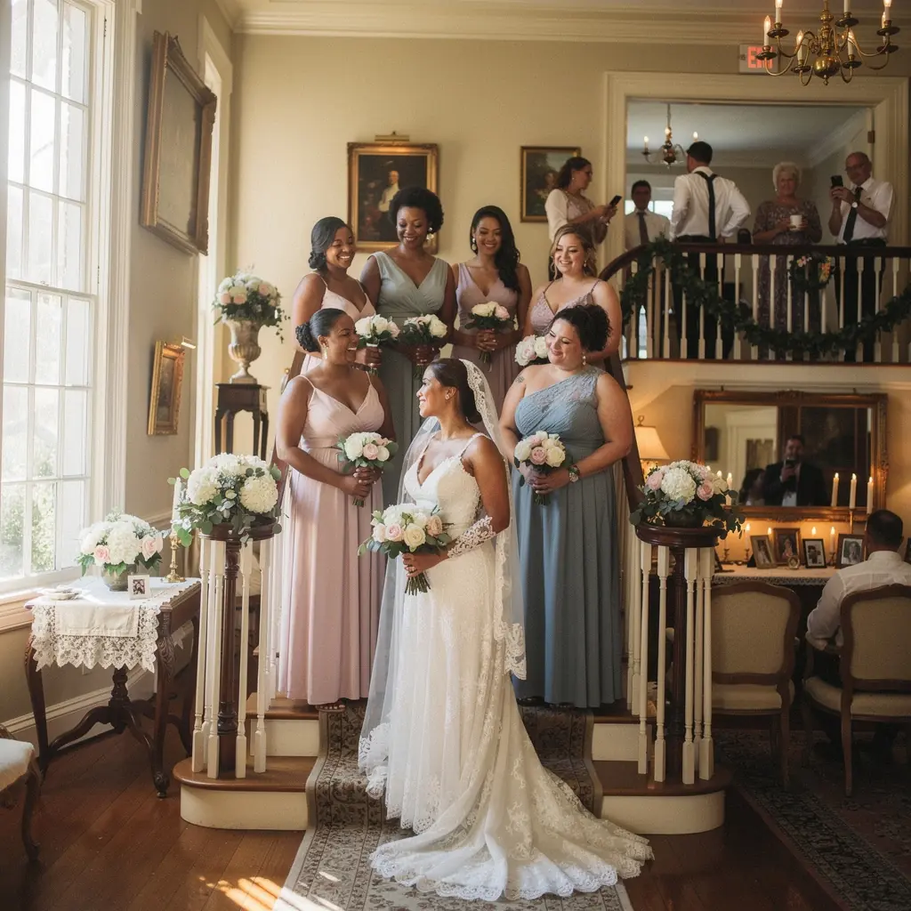 Интерьер старинного дома с антикварной мебелью и историческими предметами.