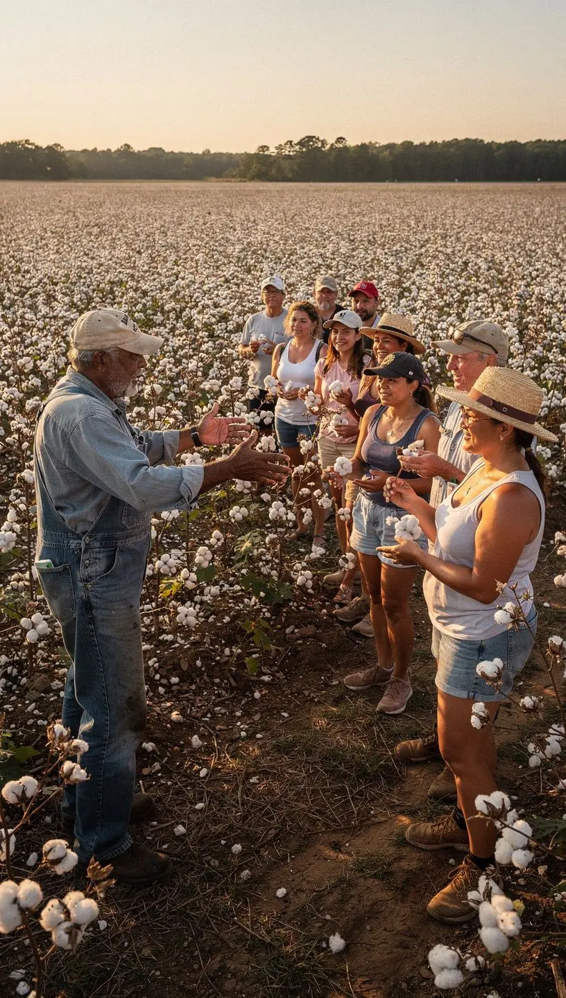 Пейзаж с живописными полями и деревьями, символизирующий южное наследие.